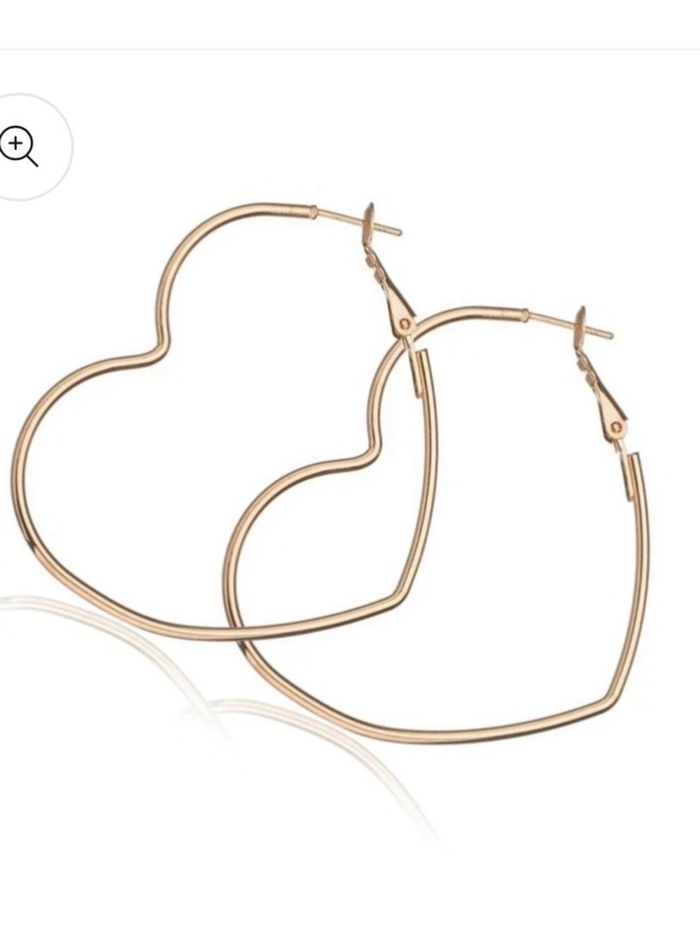 Stainless Gold Tone Heart Earrings